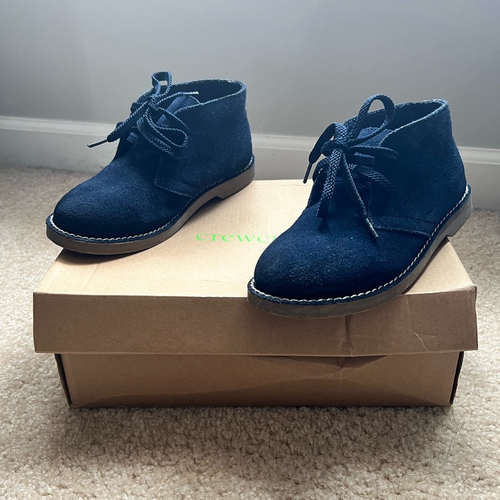 Crewcuts Kid’s Calvert Boots color Navy Blue Size 1 youth